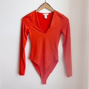 H&M Orange Longsleeve Bodysuit